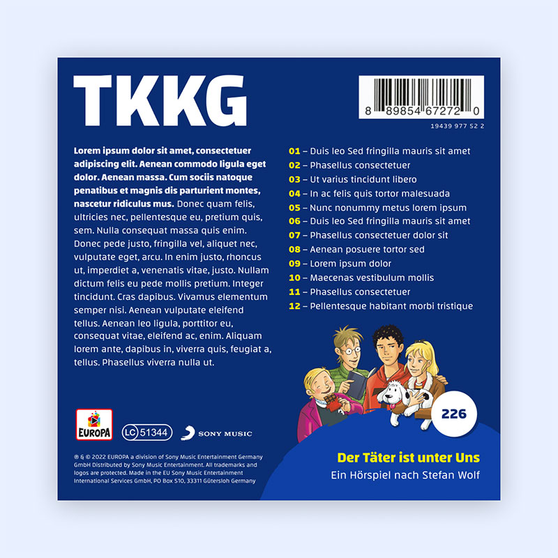 CD Artwork Rückseite